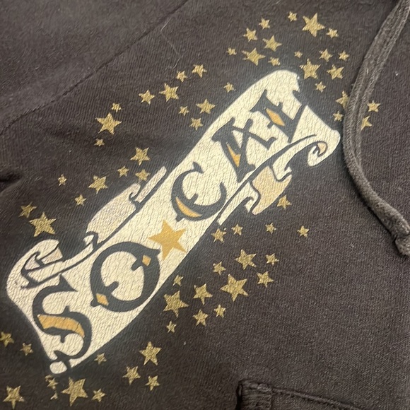 SoCal Y2k mall goth cropped hoodie skull xs rare vintage - Picture 3 of 6